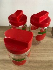 Lot de 3 rangements en verre