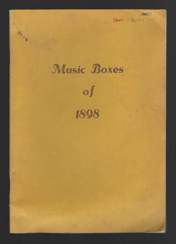 Wurlitzer music boxes - music, 1898