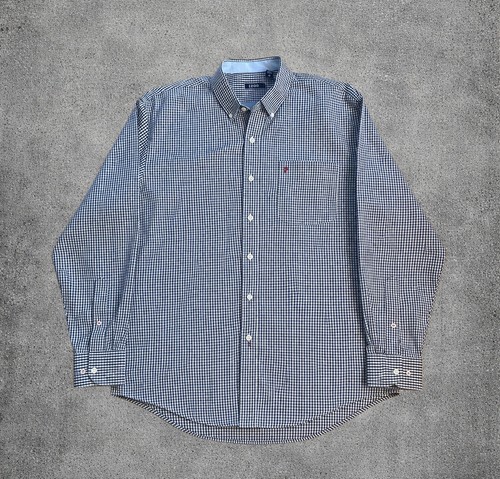 Blue and white checkered shirt