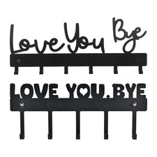 Porte-clés mural décoratif, noir, organiseur de clés, support en fer forgé