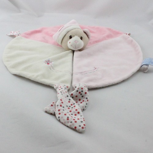 Doudou plat ours - , blanc