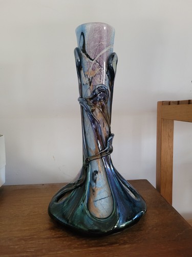 Vase oignon signé - vase,