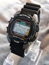 Montre Homme Sport Chrono ACTION Affichage Alarme Quartz W.Résistant 50M