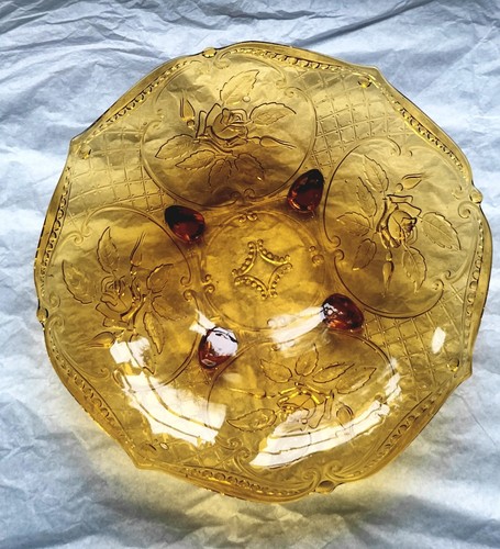 Ancien plat verre - plat, pressé