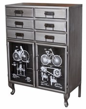 Commode à Tiroirs en Métal