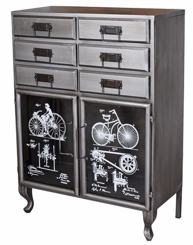 Commode tiroirs métal - à,