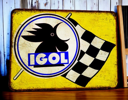 Plaque métal huile igol - plaque,