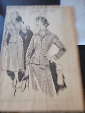 Ancien Patron Couture Femme D'aujourd'hui Tailleur D'automne Complet 1957