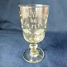 Ancien verre grave souvenir - verre,
