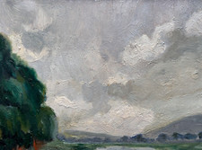 Beau  tableau ancien paysage