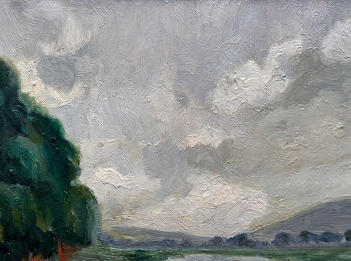 Beau tableau ancien paysage - tableau,