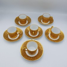 6 tasses à café Porcelaine de Limoges Bernardaud Décor arabesques or 1920 N°1