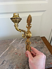 Ancien Applique Murale Palmette Laiton Doré Style Empire France