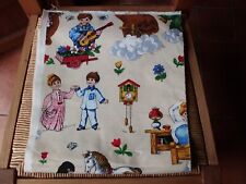 coupon tissu  Bonne nuit les petits  " NICOLAS ET PIMPRENELLE  "   29 X  133  cm