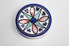 Assiette dinette de poupée en faïence Henriot Quimper, diamètre 8 cm