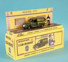 Car-Horse Citroen 2cv 2 cv fourgonnette coffret Postes PTT style Dinky cij jrd
