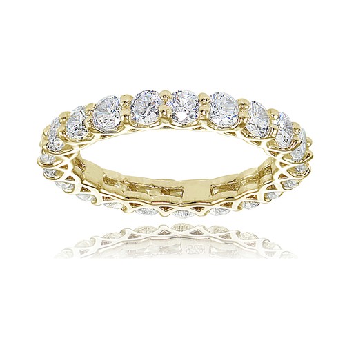 18k sur argent zircone - argent,