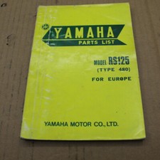 PARTS LIST YAMAHA RS 125 type