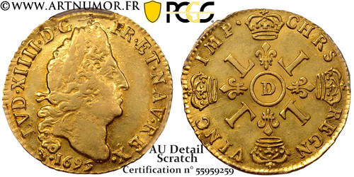 Louis xiv or - aux, 4