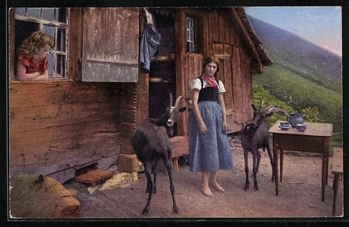 Cabane montagne avec jeune - cabane, de