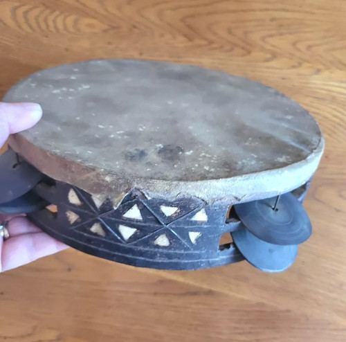 Ancien tambourin oriental riqq - tambourin,