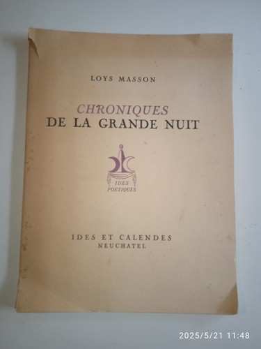 Loys masson chroniques - loys, masson.