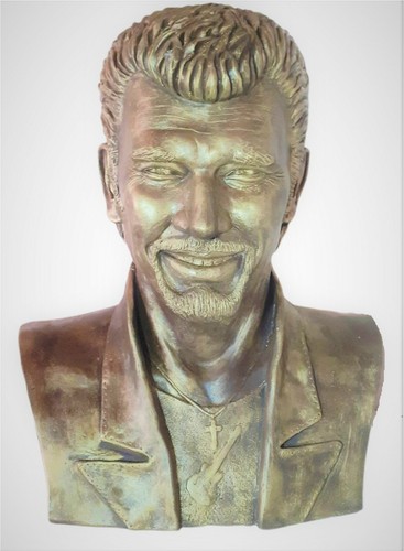 Sculpture buste johnny - sculpture,