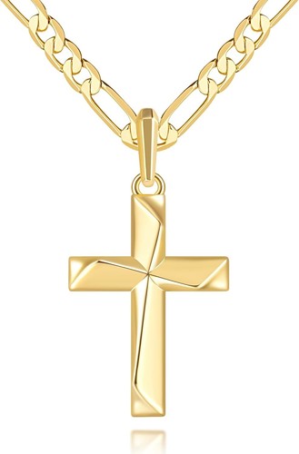 Collier avec croix 14 - croix, or