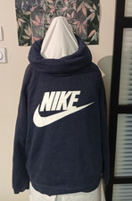 Sweat à capuche nike bleu marine col montant taille M