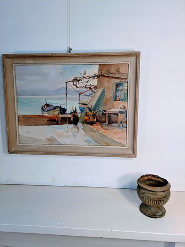 Tableau ancien bateau - tableau,