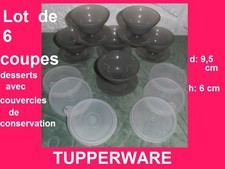 TUPPERWARE - Lot de 6 COUPES