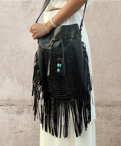 Sac main boho cuir - boho,