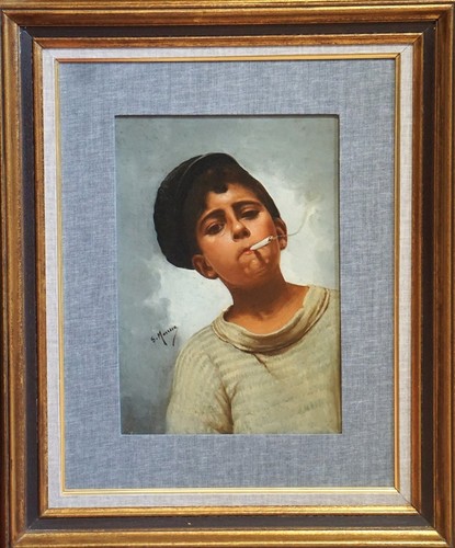 Jeune garçon cigarette - jeune, À
