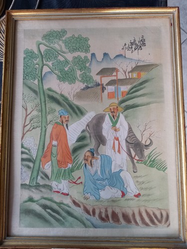 Peinture sur soie chine - ,,