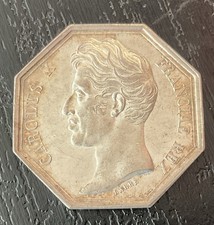 jeton argent CHARLES X 1828 Conseil municipal De La ville de Bordeaux
