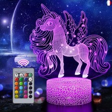 Licorne Veilleuse pour Enfant Bébé, Cadeau Licorne pour fille ou garçon, Té