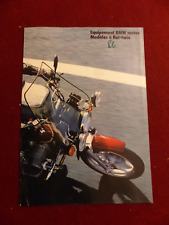 Brochure Catalogue moto : BMW  équipement modèles a flat twin / 1985