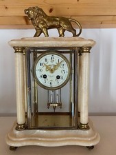 Pendules XIX éme ,cage et balancier mercure , en marbre et laiton