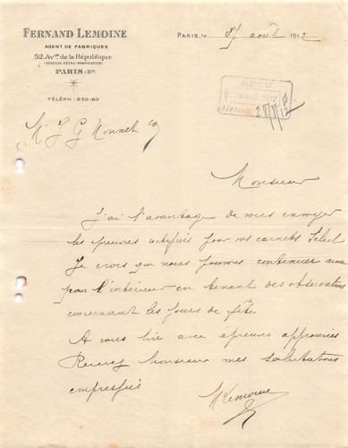 1912 fernand lemoine paris - ,