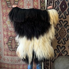 Tapis naturel en peau de chèvre angora peau de chèvre poils longs peau de chè...