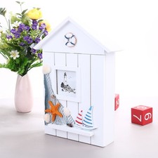  1PC clés support de stockage maison forme boîte clés en bois boîtier mural