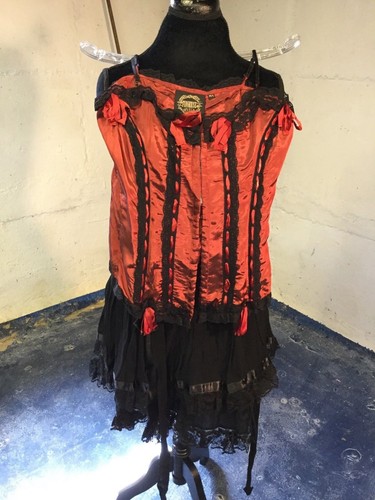 Steampunk black lace - steampunk, lace/satin