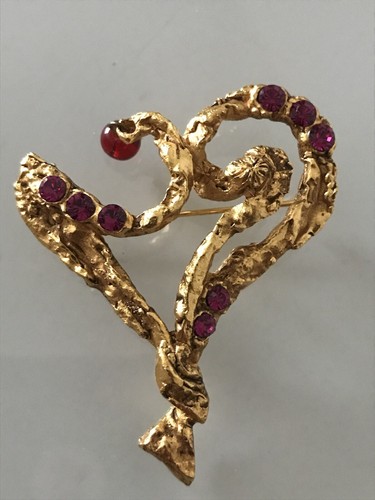 Broche cœur christian - cœur,