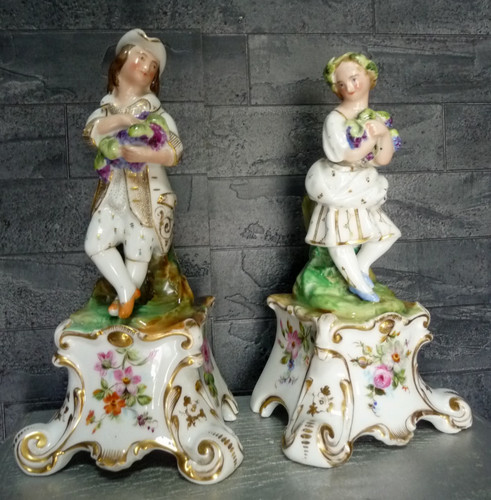 Couple figurines porcelaine - figurines,