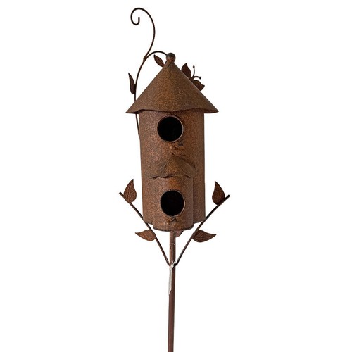 Nichoir cabane oiseaux fer