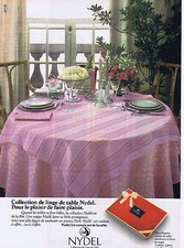 PUBLICITE ADVERTISING 114 1979 NYDEL linge de table