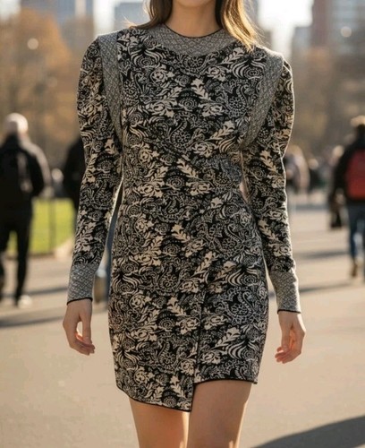 Robe zara jacquard écru - zara,