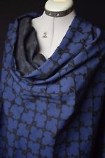 Orla Kiely.Superbe  jacquard laine  texturé géométrique scandinave Noir bleu.