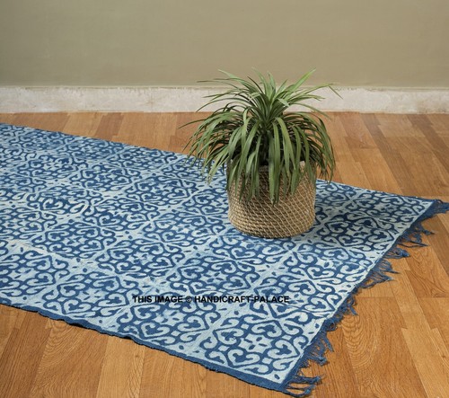 Tapis dhurrie plat tissé boho - dhurrie,