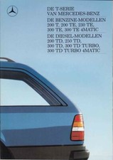 Catalogue Brochure Mercedes 200/300 T/TD Break W124 8/1988 Pays bas / Nederland 